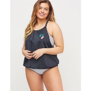 NWT Tankini Top with Cherry detail